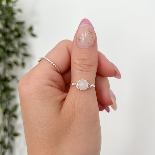 Crystal Bead Rings | Sterling Silver