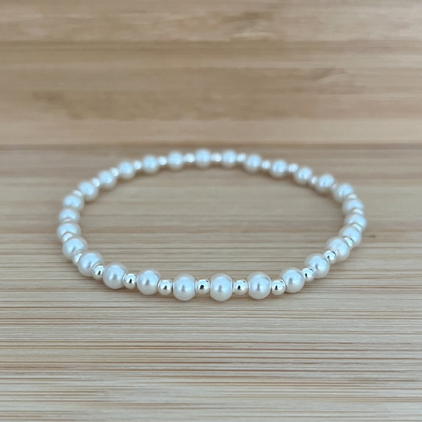 Silver Pearl Bracelet