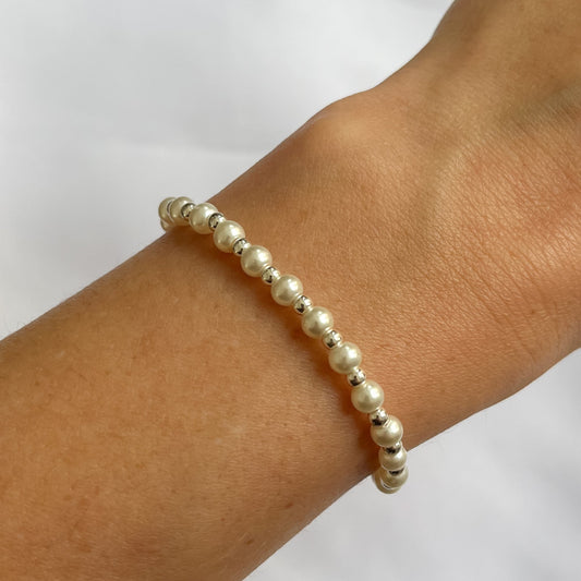 Silver Pearl Bracelet