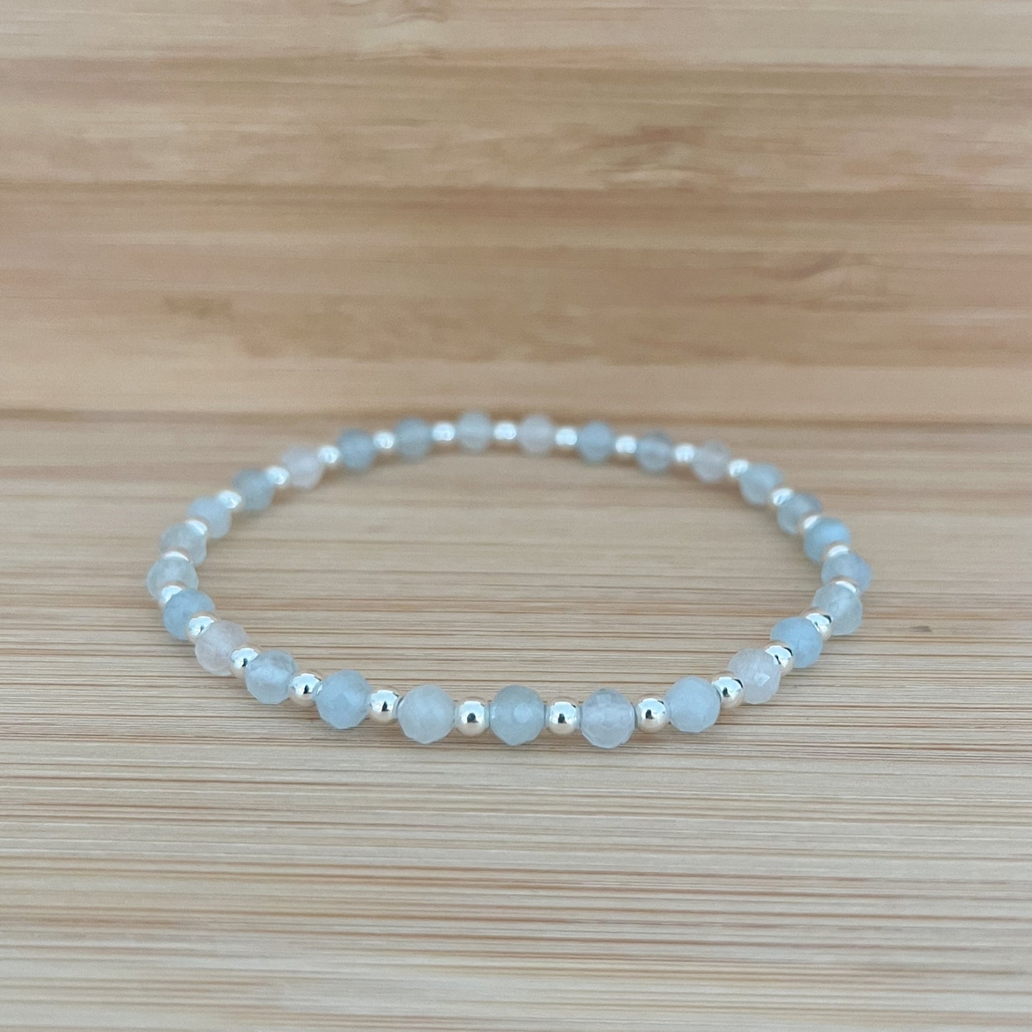 Silver & Aquamarine Bracelet
