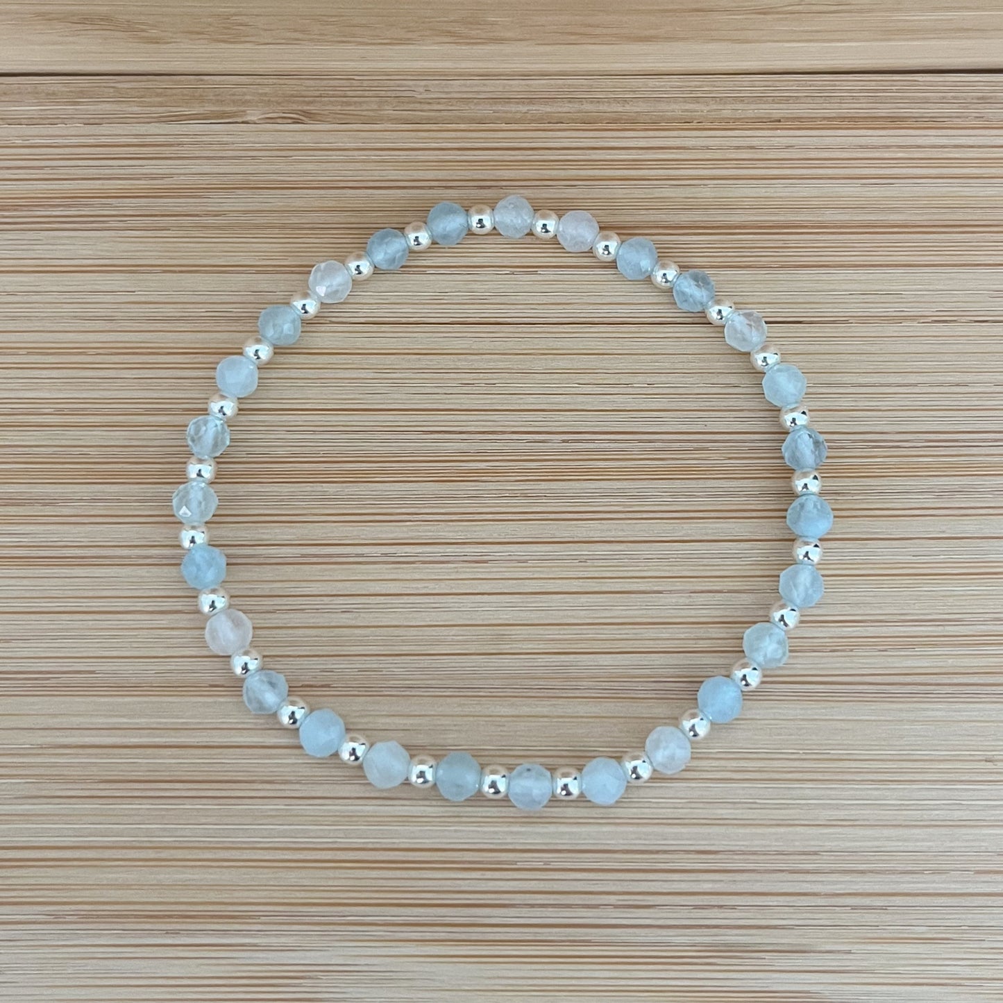 Silver & Aquamarine Bracelet