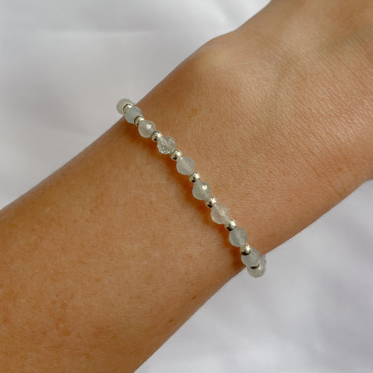 Silver & Aquamarine Bracelet