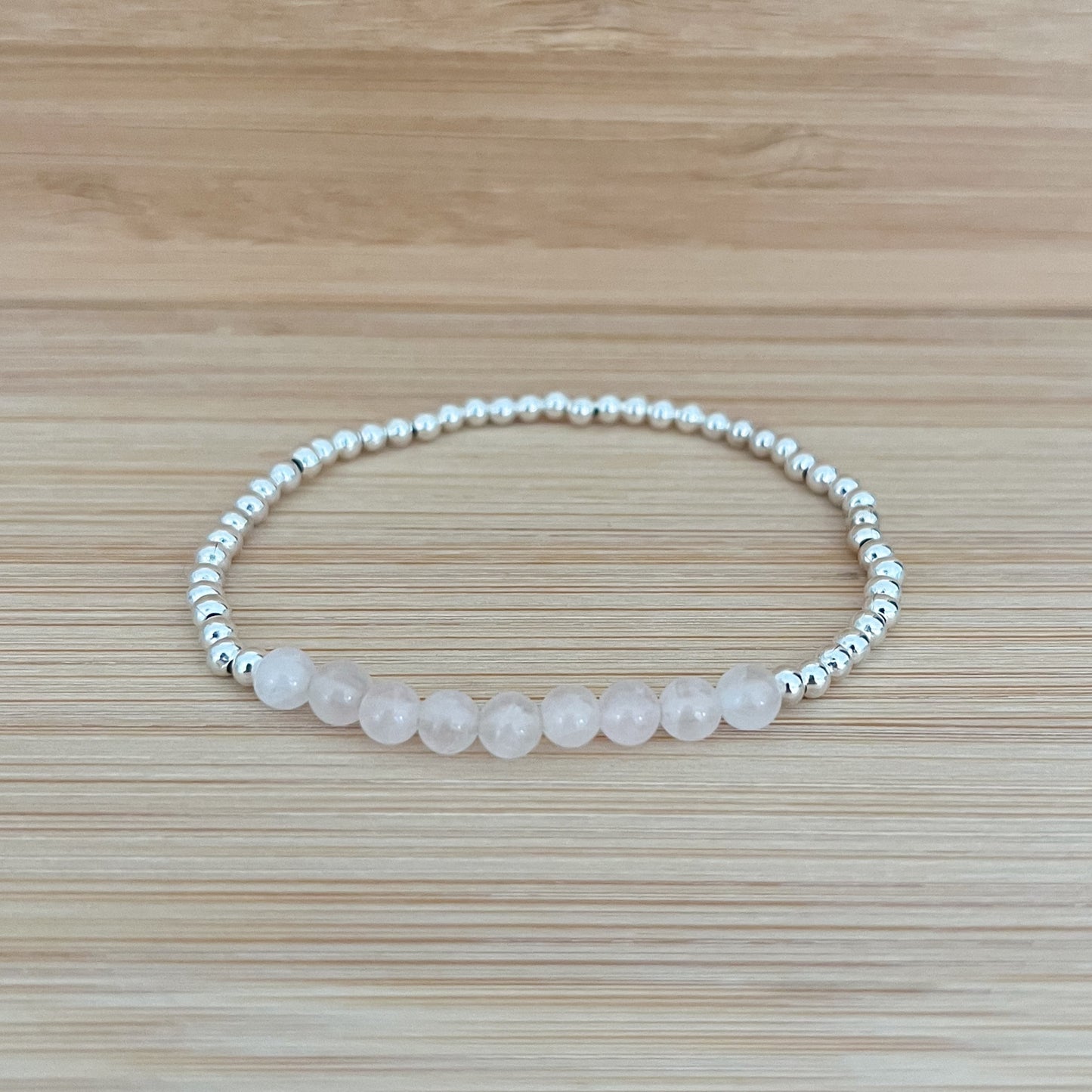 Silver Rose Quartz Bracelet