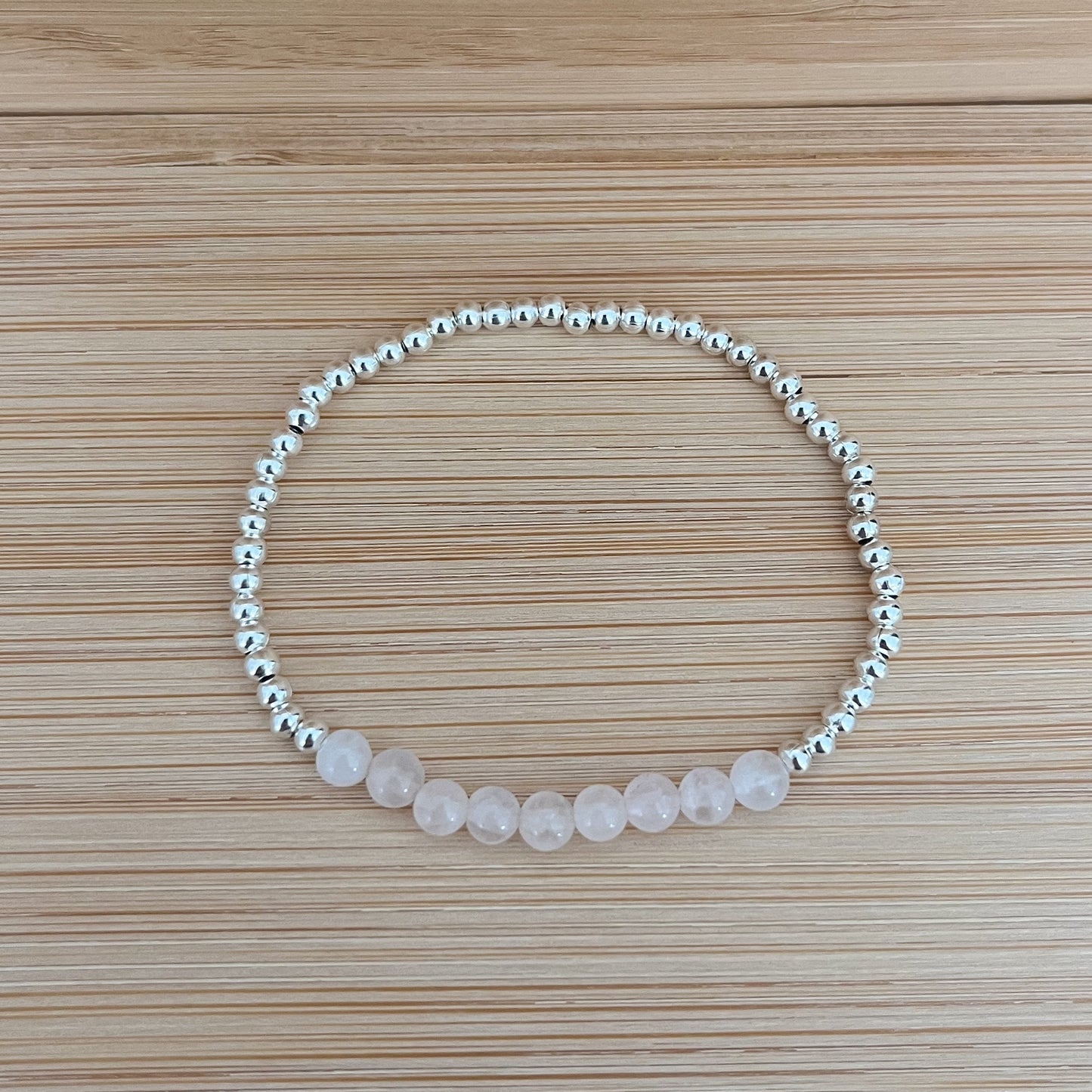 Silver Rose Quartz Bracelet