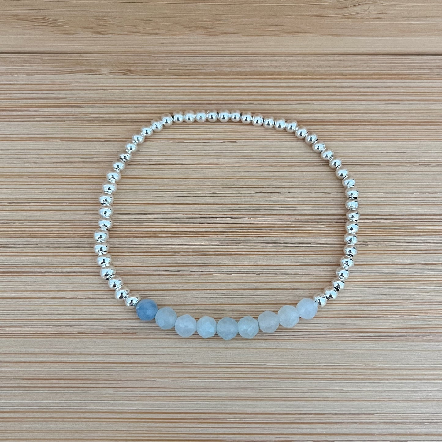 Silver Aquamarine Bracelet