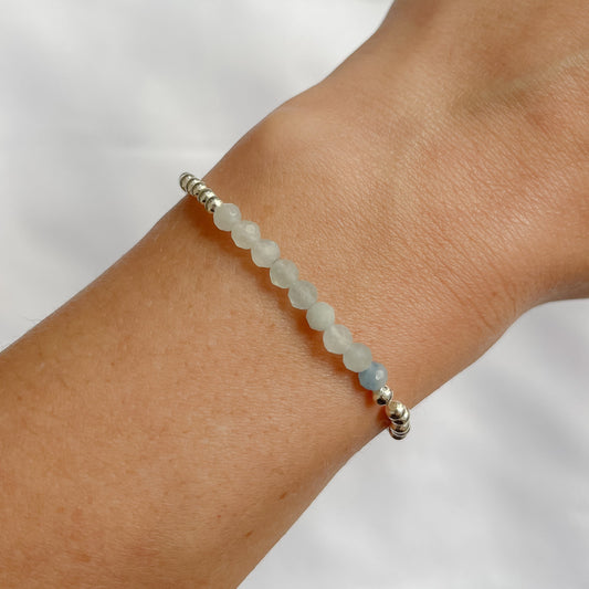 Silver Aquamarine Bracelet