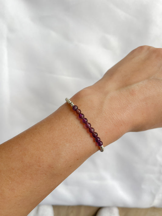 Silver Amethyst Bracelet