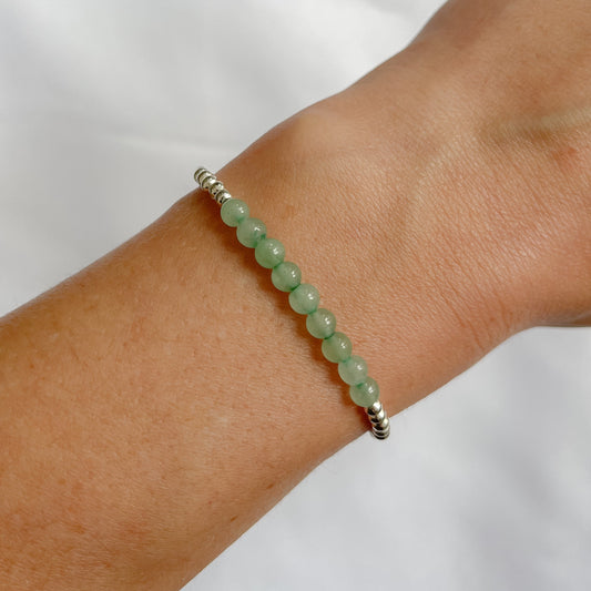 Silver Aventurine Bracelet