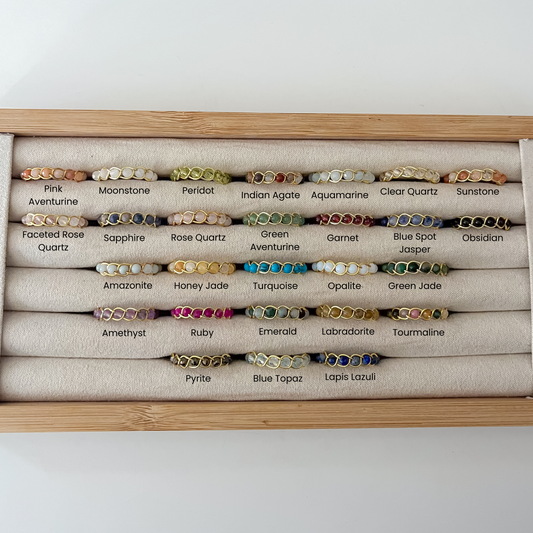 Braided Gemstone Rings | Gold Filled
