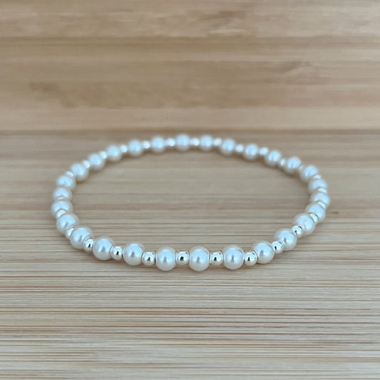 Silver Pearl Bracelet