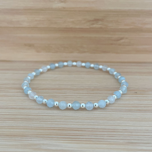 Silver & Aquamarine Bracelet