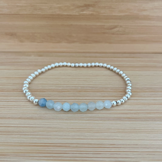 Silver Aquamarine Bracelet