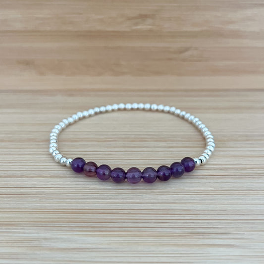 Silver Amethyst Bracelet