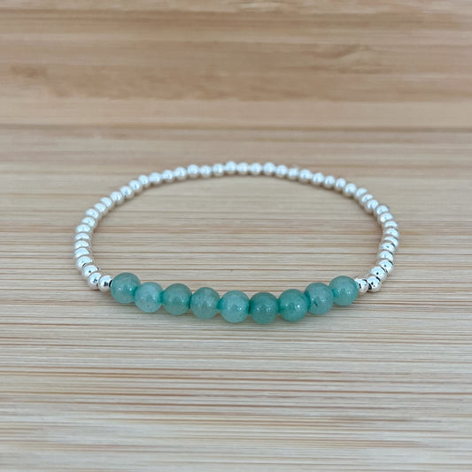 Silver Aventurine Bracelet